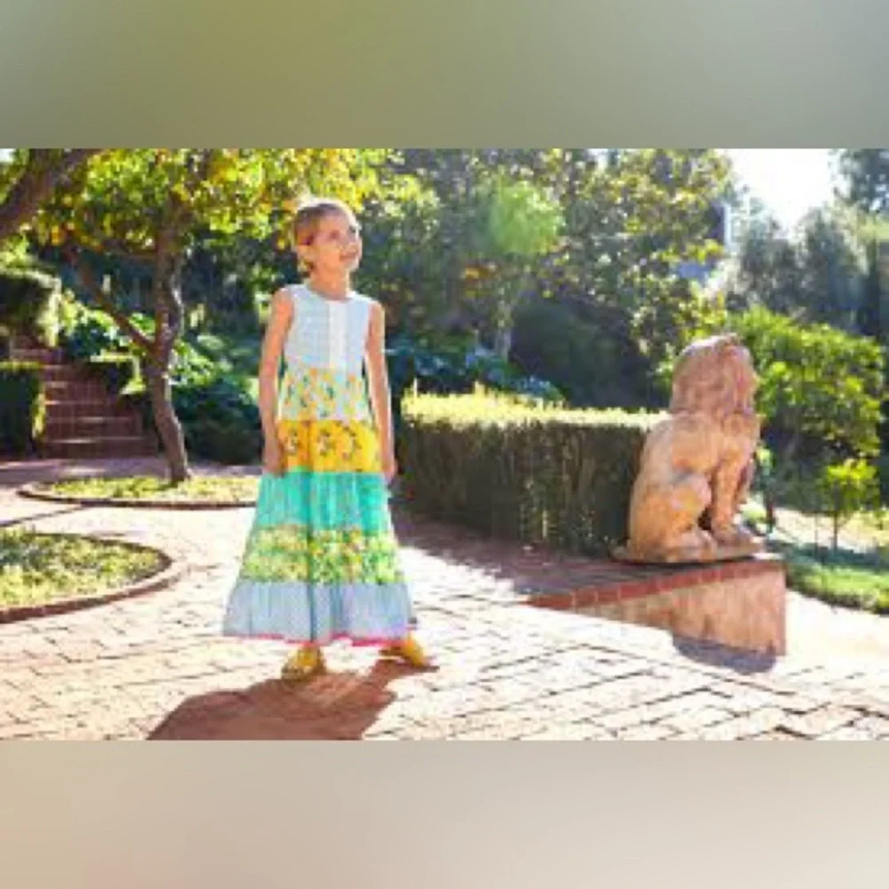 New Matilda Jane Brand Sweet Treat Maxi Dress Girls Teen Size 12 Floral Flower - Picture 4 of 15